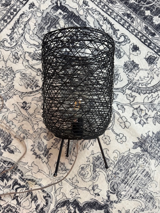 Other - Black Woven Wire Table Lamp -